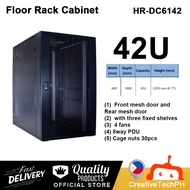 42U Hard Rack HR-DC6142 Floor Rack Cabinet (Unassembled) Data Server Rack