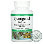 ✅Natural Factors, Pycnogenol, 100 mg, 30 Vegetarian Capsules One4