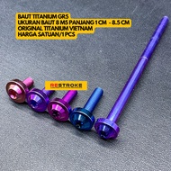 8 M5 TITANIUM GR5 BOLT 1cm - 8.5cm LENGTH ORIGINAL TITANIUM VIETNAM GR5 TITANIUM