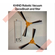 Brush/Hepa Filter/MOP/SET/DUST CONTAINER For KHIND VC9X6A/VC9X8C Robotic Vacuum Cleaner Parts Access