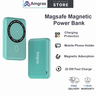 Amgras Magnetic Powerbank 10k Fast Charging 22.5W 10000mAh with bracket Applicable to the iPhone 14/