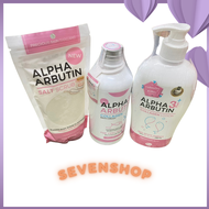 [Hàng Thái chính hãng] Combo Dưỡng Trắng Da Sữa Tắm và Tẩy tế bào chết Alpha arbutin Thái Lan