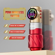 Professional Wireless Tattoo Machine S4, Equipped with 4.0mm, 1800mAh Brushless Motor and LCD Displa