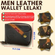 DOMPET LELAKI GENUINE LEATHER SHORT WALLET MEN DOMPET PENDEK LELAKI KULIT LEMBU MAN SHORT WALLET W-B