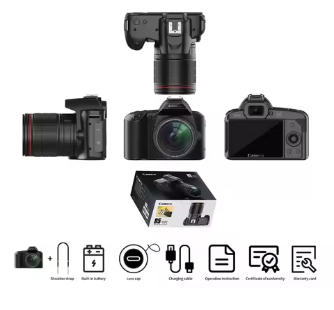 Newest D5 Digital Camera Features A 64-Megapixel High-Definition Wi-Fi 4k Dual-Camera Night Vision D
