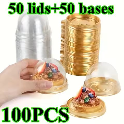 100PCS Dessert Packaging Box, Cake Box, Baking Packaging Box, Wedding Party Supplies, Christmas Gift