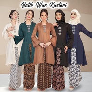 yeleedon kebarung labuh klasik Kain Cotton Wan Kasturi Baju Kurung Kedah Labuh Kebaya Batik Skirt Modern Raya Set Muslimah Wear Wudhu Friendly