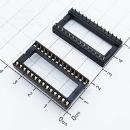 [20 Pieces]- IC Base 28 Square Pins Two Rows 2.54mm 1A 60VAC Smart Components