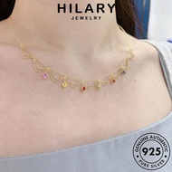 HILARY JEWELRY 925 Korean Sapphire Original Sweet Accessories Perempuan 純銀項鏈 Lace Chain Women Necklace For Perak Pendant Rantai Silver Sterling Leher N1572