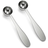 2 Pcs Stainless Steel 1 Teaspoon Measuring Spoon, Short Design Measuring Teaspoons for Cooking and B