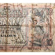 [✅Original] Uang Kuno 10 Gulden Seri Wayang Ttd Waveren