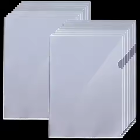 10/30pcs Clear Document Folder Project Pockets fits 8.5x11 Inches Letter Size US Paper,L-Type Resume