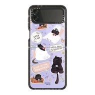 Casetify Cute Laziness Cat Pattern Phone Case for Samsung Galaxy Z Flip 3 / Flip 4 / Flip 5 / Flip 6