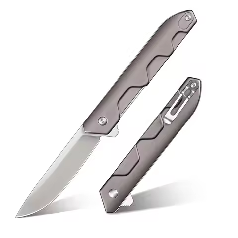 Exquisite Sanding N690 Steel Folding Knife, Lightweight Aluminum Alloy Handle, Practical EDC Gift fo