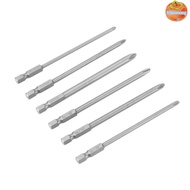 INTOO 10pcs Screwdriver Bit Set, S2 Steel PH1 PH2 Cross Head Screwdriver Bits, Durable 100mm Length 
