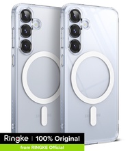 Ringke Fusion Mag Compatible with [Samsung Galaxy S25] Case Cover Transparent Hard Back Shockproof S