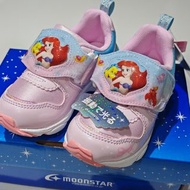 日本直送 moon star moonstar 迪士尼 Disney 美人魚 小魚仙 Ariel 女童 波鞋 sneakers 閃燈
