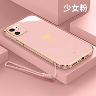 Plating love for iPhone 6/6s iPhone 7/8 iPhone 6 plus/6 plus iPhone se2020 iPhone se2022 straight edge mobile phone case
