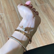 ❤️ 2025 set gelang tangan perempuan hadiah birthday wanita [over 3,000 HTK] New Titanium Steel No Fa