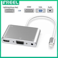 Cáp OTG HDTV Cho iPhone Lightning Sang HDMI VGA Giắc Âm Thanh 3.5Mm Bộ Chuyển Đổi HDMI Video Mở Rộng