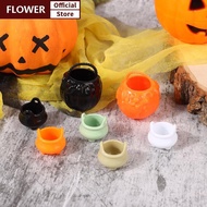 FOF 2pcs Halloween Mini Cauldron Miniature Mini Halloween Candy Buet Pot Witch Cauldron FOO