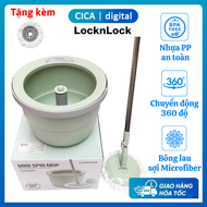 Bộ Cây Lau Nhà LocknLock ETM498MIT Chính Hãng Chất Liệu Nhựa PP Tự Vắt Thông Minh Lau Nhà 360 Độ