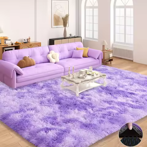 VIKAMA Silky Dream Purple Carpet High-end Carpet For Live Room Girls Bedroom Carpet Bedside Rugs War