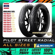 TAYAR MOTORSIKAL MICHELIN PILOT STREET RADIAL TUBELESS TYRE 110, 120, 130, 140, 150, 160, 180, 70, 6