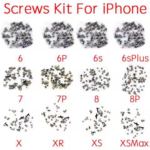 Full Screws Set For iPhone 6 6Pl 6s 6sPlus 7 7P 8 Plus X XR XS 11 12 Pro Max With 2x Bottom Screws K
