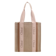 Chloe Woody tote bag 新款帆布直立托特包（粉色）_廠商直送