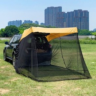 DGJLI เต็นท์ท้ายรถ3-4Persons กลางแจ้งที่บังแดดเดินป่าตั้งแคมป์กันน้ำการเดินทางถนนสำหรับยานพาหนะกันสา