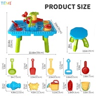 TEMI Childrens Bath Curtain Waterfall Water Playing Table Play Pool Sand Playing Table Beach Toys Indoor and Outdoor