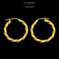 ต่างหูทองคำแท้ 9K ITALY 375  พร้อมใบรับประกันสินค้า