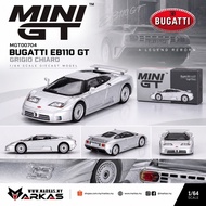 MINI GT 1/64 #704 BUGATTI EB110 GT GRIGIO CHIARO SILVER COLOR LIVERY