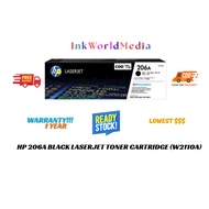 HP 206A Black LaserJet Toner Cartridge (W2110A)
