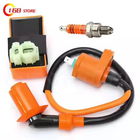Performance Racing 6 Pins AC CDI Box Ignition Coil A7TJC Spark Plug for GY6 50 80 110 125 150cc Mope