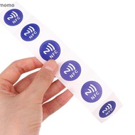 [momo] 6pcs 13.56MHz ISO14443A  213 Chip RFID Adhesive Tag Label Blue NFC 213 144 Bytes Wet Tag Stie