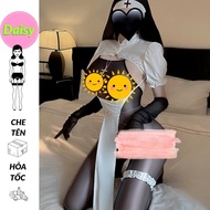 The Nun Nun mesh Bodystock with gloves - Valak Nun sexy bodysuit underwear