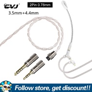 CVJ หูฟัง HATO-S สายเคเบิลที่ถอดเปลี่ยนได้3.5/4.4/Type-C ปลั๊กสำหรับเล่นเกมถ่ายทอดสดอัปเกรดสายหูฟัง 