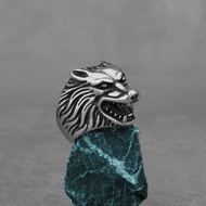 Ring Iberia Wolf Head DesignELEGAN (Adjustable)