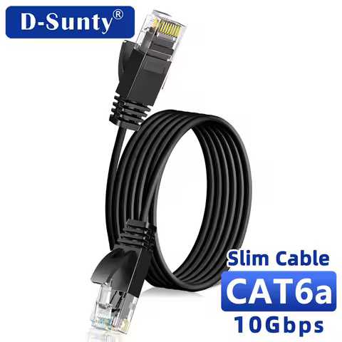 D-Sunty Cat6A Ethernet Cable 10Gbps Lan Cable UTP RJ45 Slim Internet Network Patch Cable for Modem R