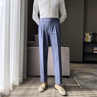 Enlas High Waist Slim-fit Drape Gurkha Pants for Men