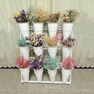Flower Stand Movable Flower Shop Iron Art Flower Stand Shelf Fresh Flower Shelf Display Stand Large 