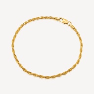 916 Gold Solid Rope Bracelet