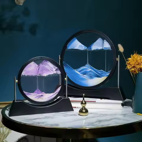 Sandscape Moving Sand Art Frame Quicksand 3D Dynamic Liquid Hourglass Kinetic Sand Painting Flowing 