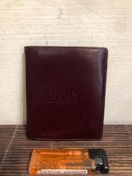 二手知名品牌漆皮整牛皮真牛皮DKNY短夾