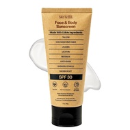 SkyandSol Mineral Sunscreen SPF30 3oz: Contains Zinc Oxide, Safe for Coral Reef, Waterproof, Fragran