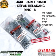JARI JARI RUJI SPOKE SET DEPAN BELAKANG RING VELG 18 ORIGINAL YAMAHA RXKING RX KING NEW SCORPIO ORIG