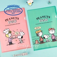 ♥from KOREA♥ PEANUTS, Snoopy and Friends A4 File Holder / File Folder (2ea SET)