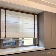 Curtain Restaurant Metal Bedroom Simple Light Luxury Curtain Roman Blind Modern Roman Blind Flat Fol